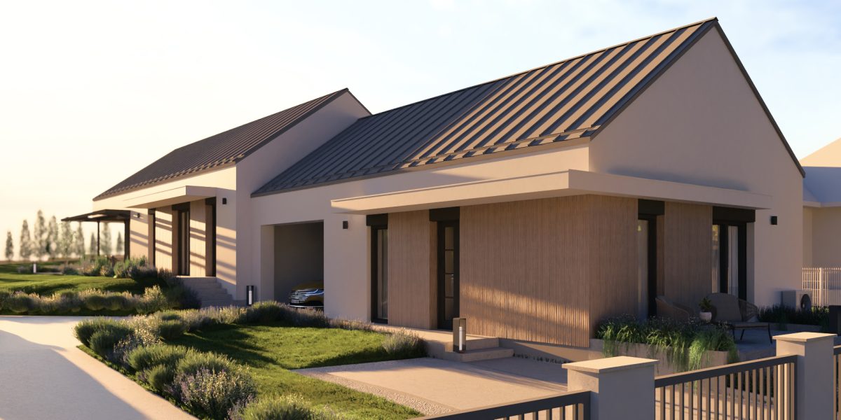 Új építésű, 2 szobás, kertes, teraszos, ikerházi lakás, Mendén eladó!