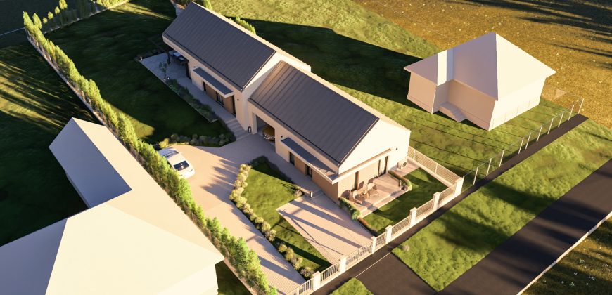 Új építésű, 2 szobás, kertes, teraszos, ikerházi lakás, Mendén eladó!